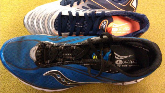 Saucony Kinvara 3 - Upper Comparison with the 2