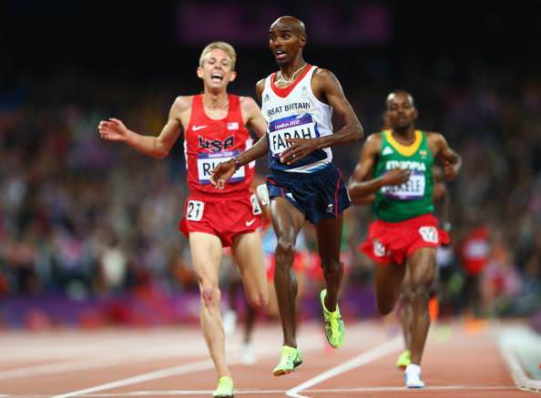 o Farah and Galen Rupp in the Men's 10,000 Meters Final at the London Olympics
