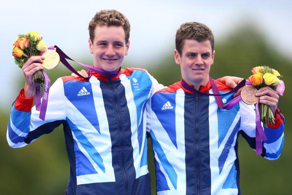 British Olympic Triathletes Alistair (L) and Jonathan Brownlee