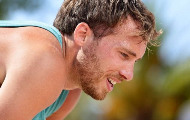 runner face breathing