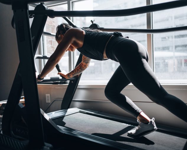Woman run on treadmill