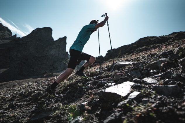 Double plant technique trekking poles