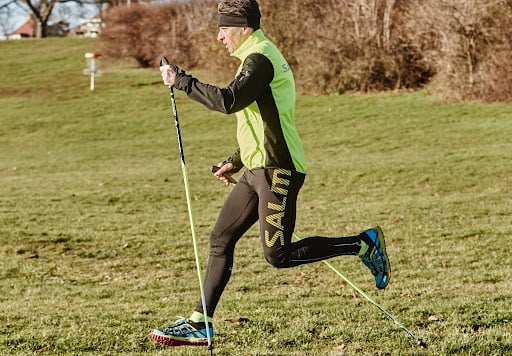 Upright posture trekking pole