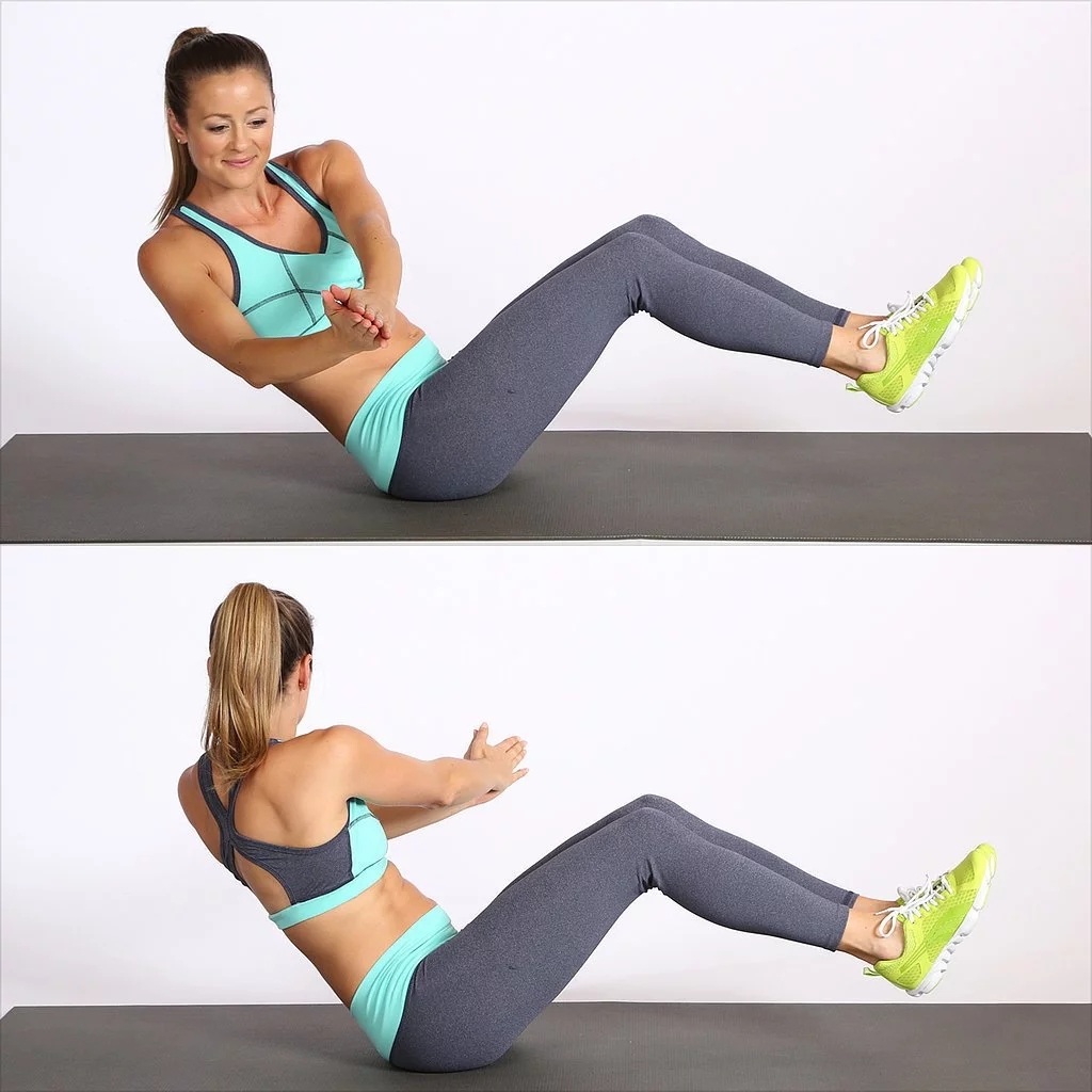Russian twist exercise advanced
