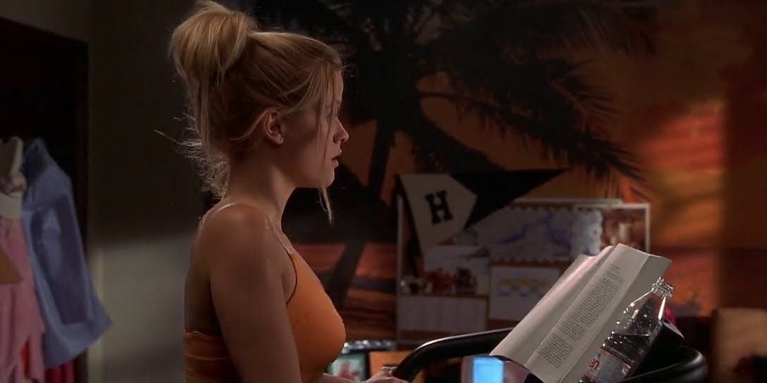 Reading on a treadmill