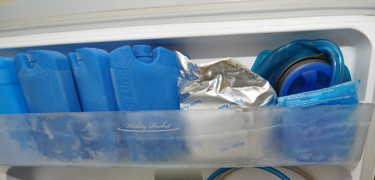 Store the water bottles in the freezer 